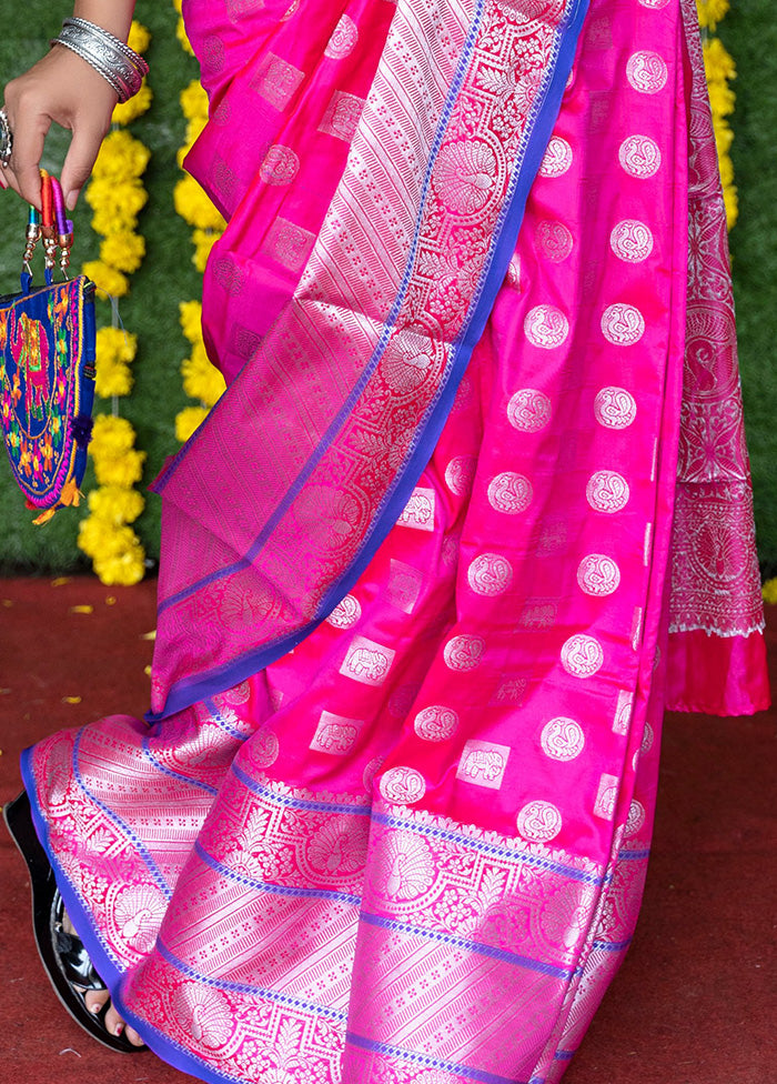 Rani Dupion Silk Saree With Blouse Piece