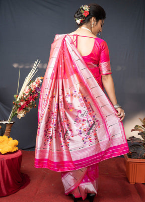 Rani Dupion Silk Saree With Blouse Piece