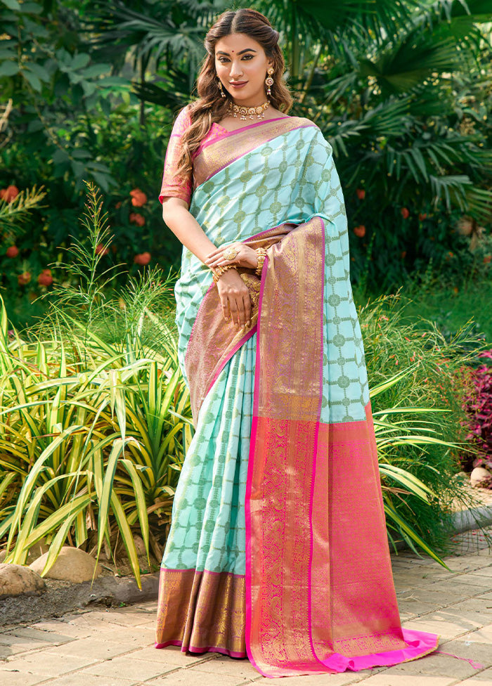 Firoza Dupion Silk Saree With Blouse Piece