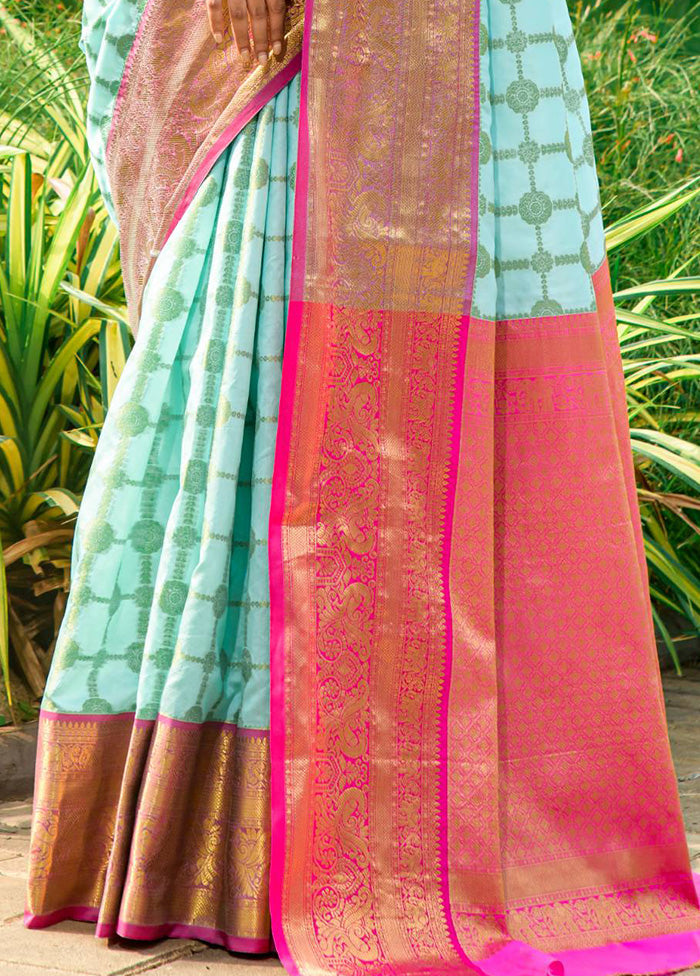 Firoza Dupion Silk Saree With Blouse Piece