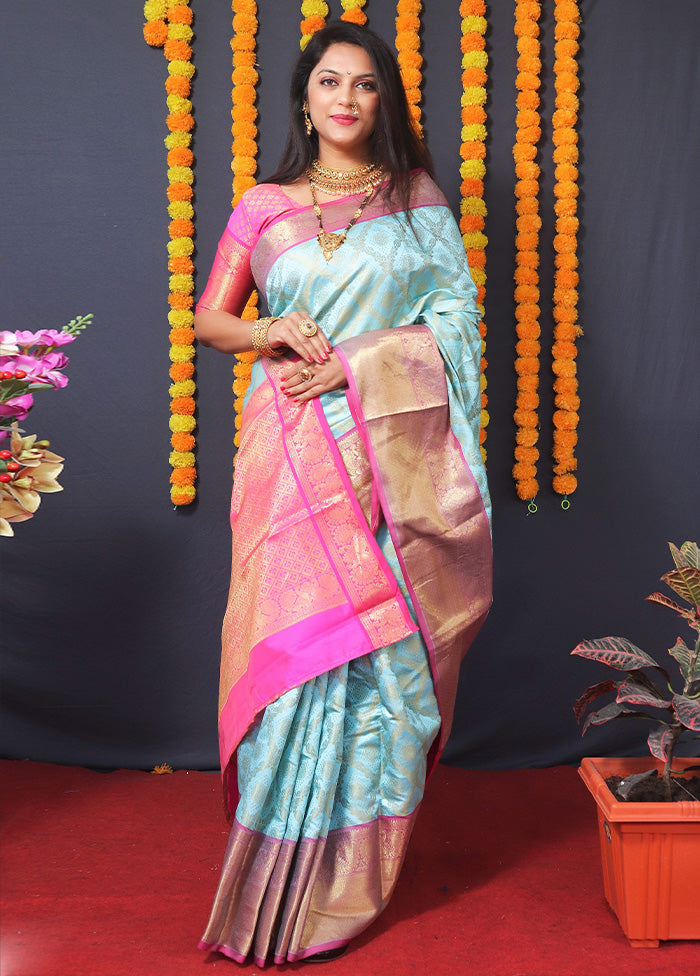 Firoza Dupion Silk Saree With Blouse Piece