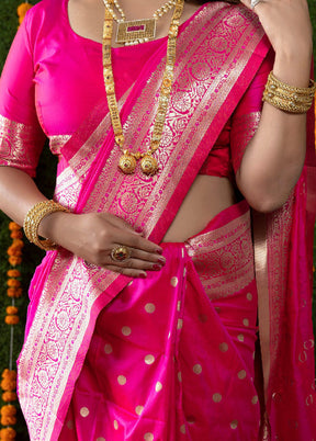 Rani Dupion Silk Saree With Blouse Piece