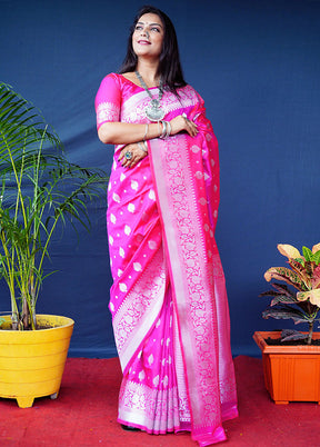 Rani Dupion Silk Saree With Blouse Piece