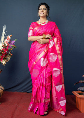 Rani Silk Saree With Blouse Piece