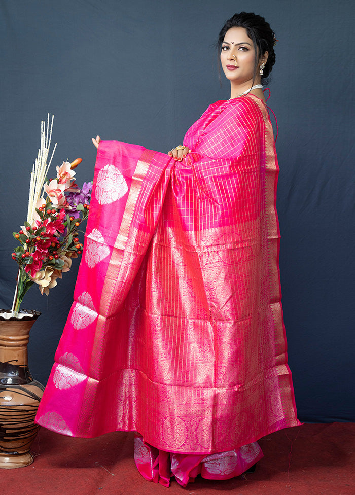 Rani Silk Saree With Blouse Piece