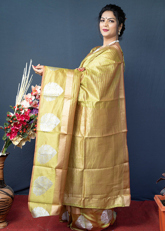 Mustard Silk Saree With Blouse Piece