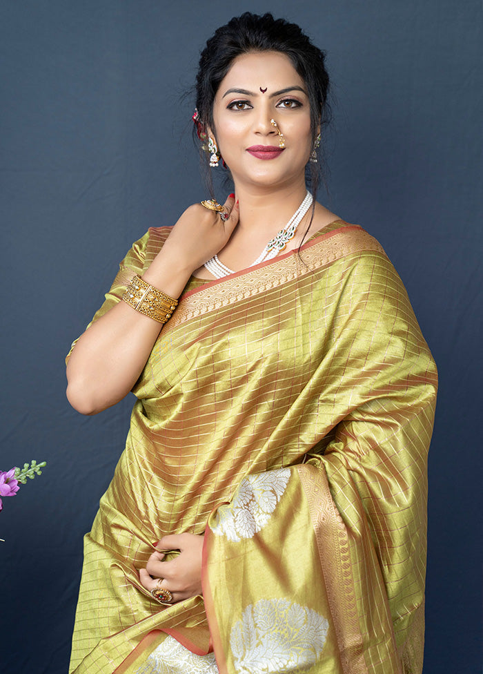 Mustard Silk Saree With Blouse Piece