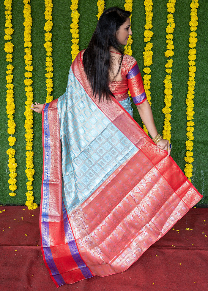 Firoza Dupion Silk Saree With Blouse Piece