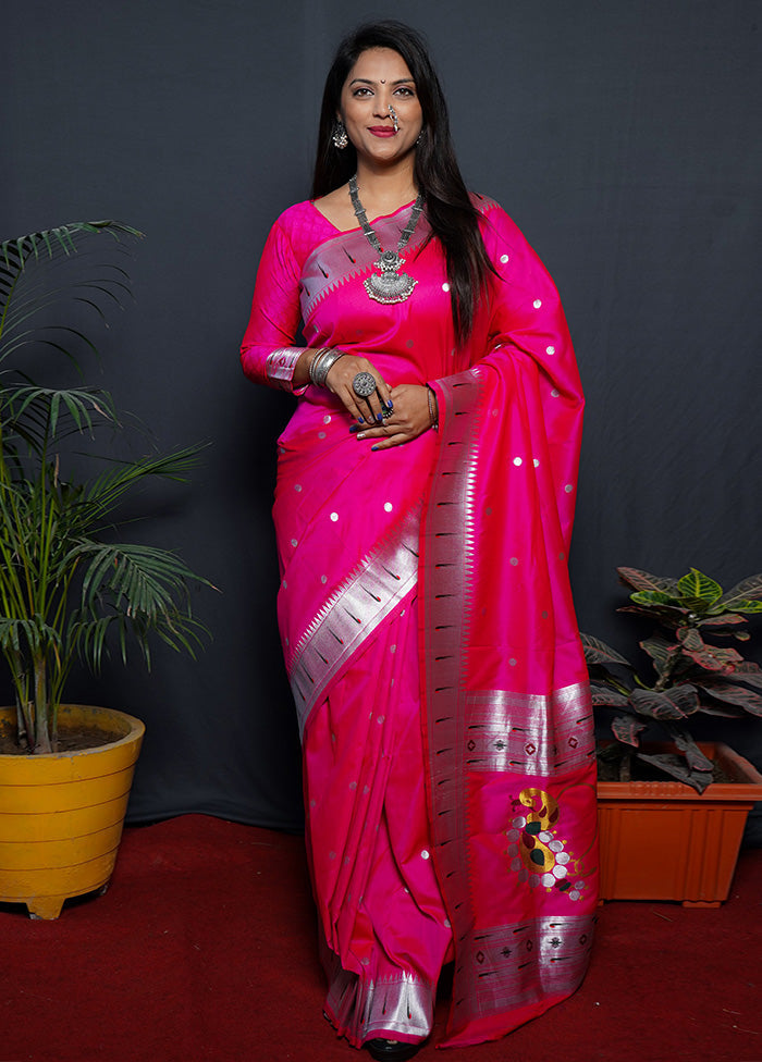 Rani Dupion Silk Saree With Blouse Piece