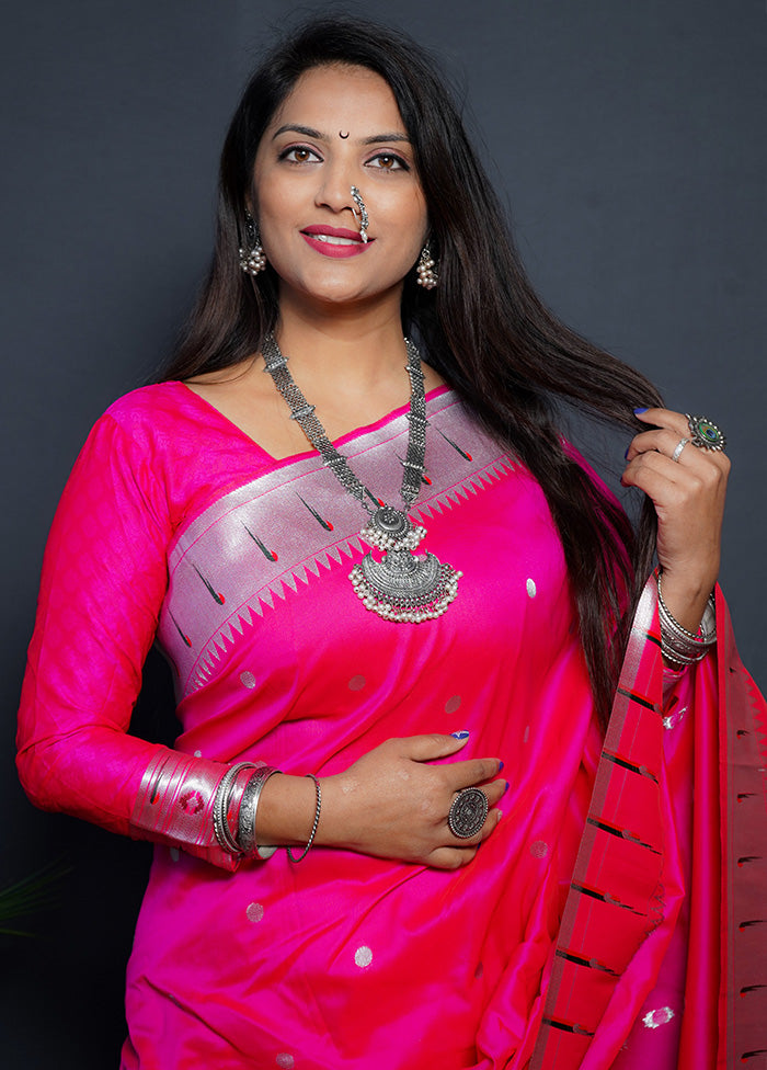 Rani Dupion Silk Saree With Blouse Piece