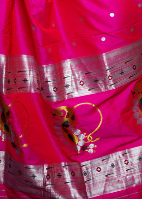 Rani Dupion Silk Saree With Blouse Piece