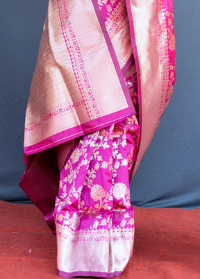 Rani Dupion Silk Saree With Blouse Piece