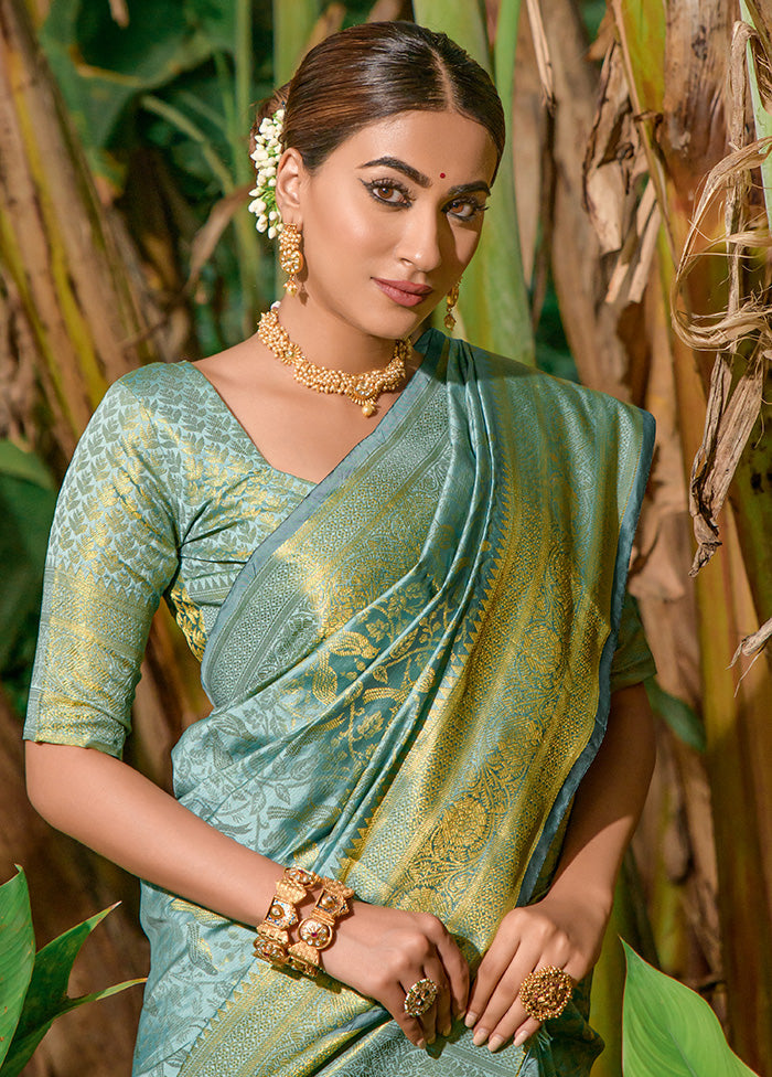 Firoza Dupion Silk Saree With Blouse Piece