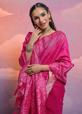 Rani Dupion Silk Saree With Blouse Piece