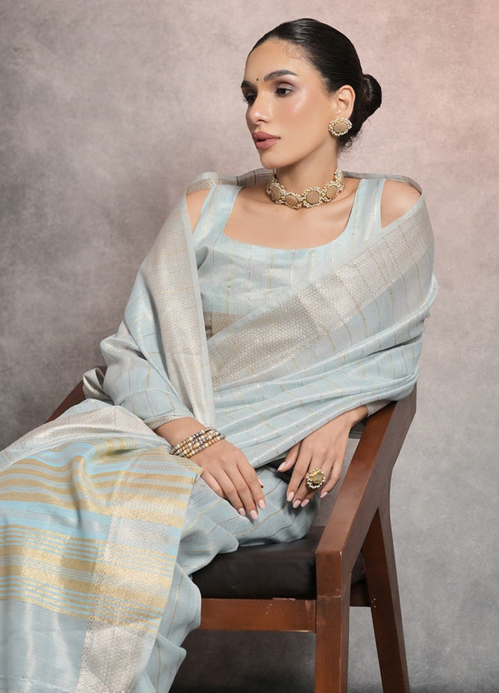 Firoza Silk Saree With Blouse Piece