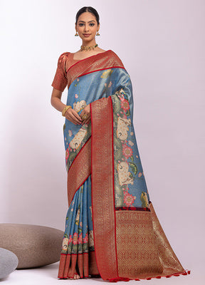 Firoza Dupion Silk Saree With Blouse Piece