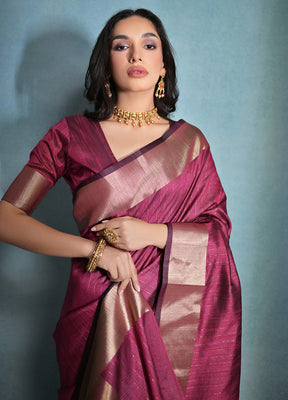 Rani Dupion Silk Saree With Blouse Piece