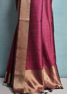 Rani Dupion Silk Saree With Blouse Piece