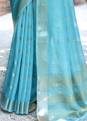 Firoza Cotton Saree With Blouse Piece