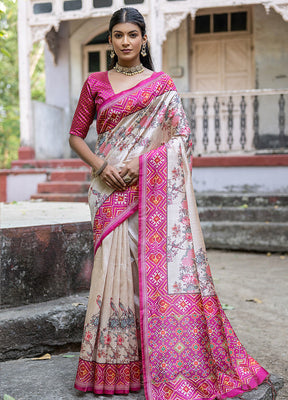 Rani Dupion Silk Saree With Blouse Piece