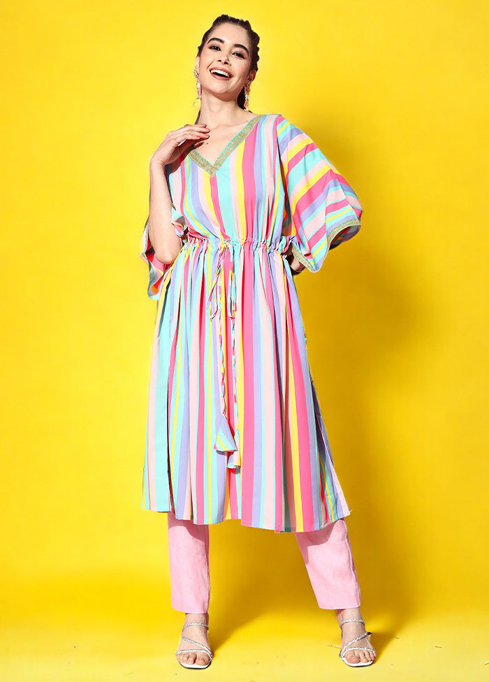 Multicolor Readymade Silk Kurti