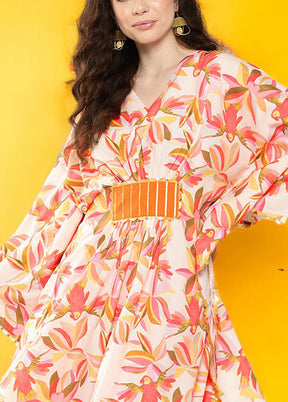 Off White Readymade Silk Kurti