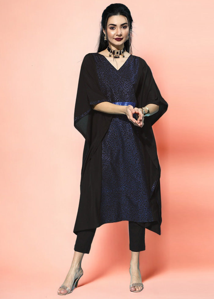 Black Readymade Polyester Kurti