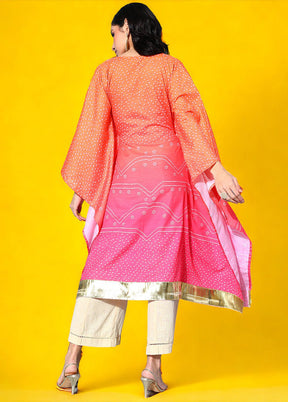 Orange Readymade Cotton Kurti