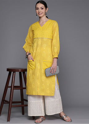 Mustard Pure Readymade Cotton Kurti