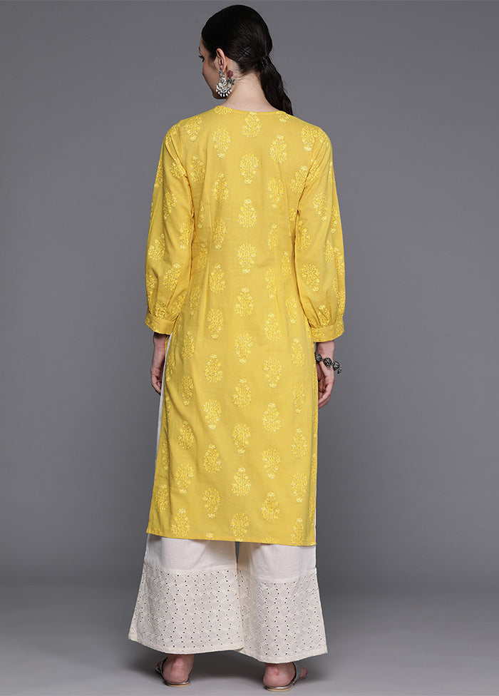 Mustard Pure Readymade Cotton Kurti