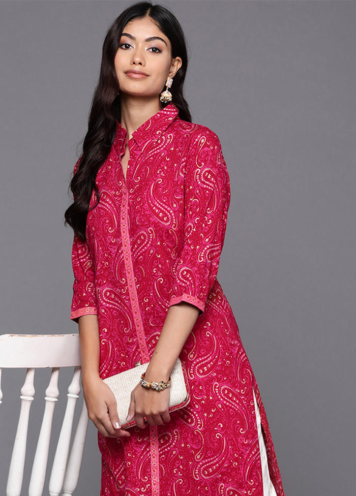 Red Readymade Viscose Kurti