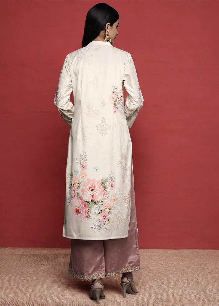 Off White Readymade Velvet Kurti