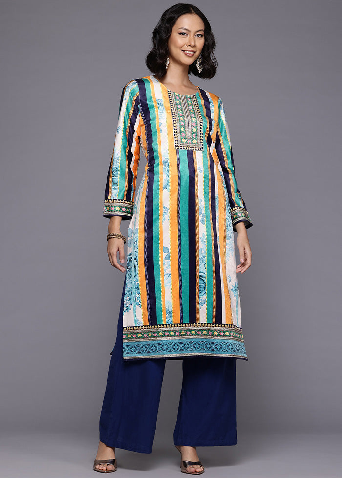 Multicolor Readymade Velvet Kurti