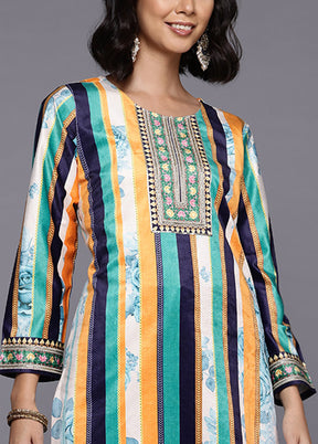 Multicolor Readymade Velvet Kurti