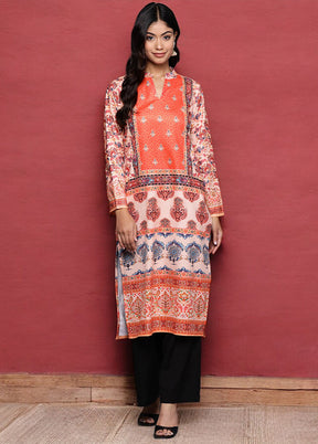 Multicolor Readymade Velvet Kurti