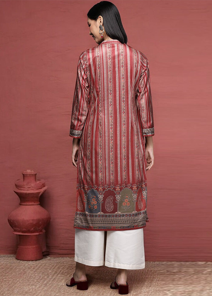 Maroon Readymade Velvet Kurti