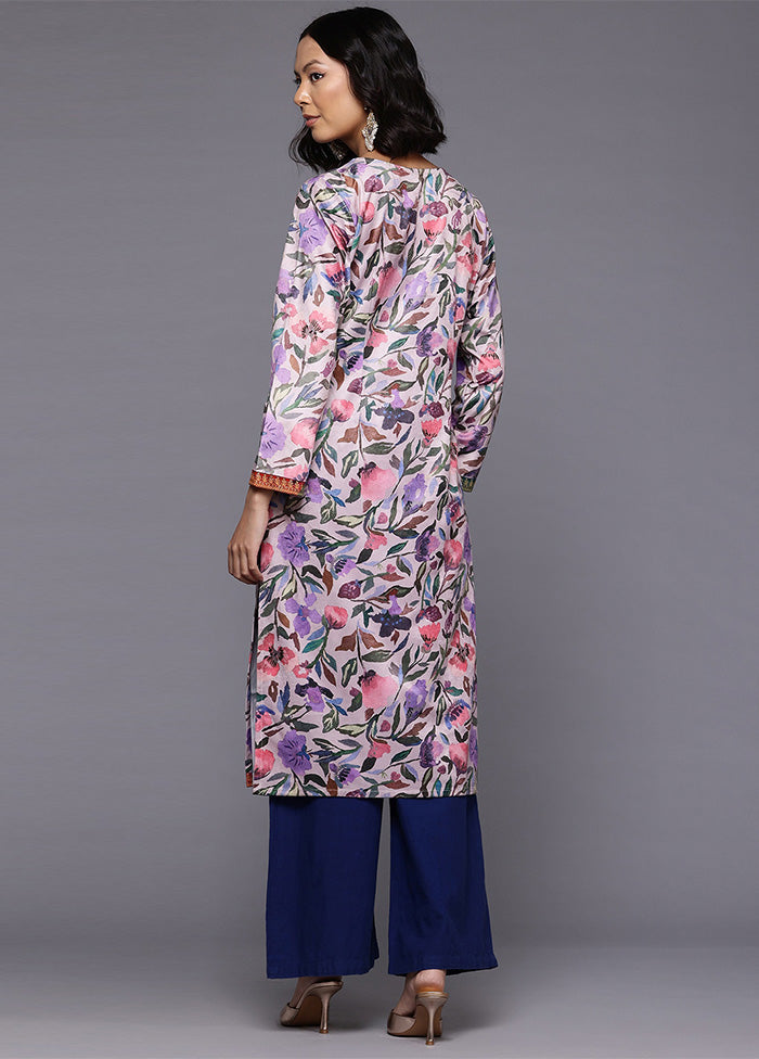 Multicolor Readymade Velvet Kurti