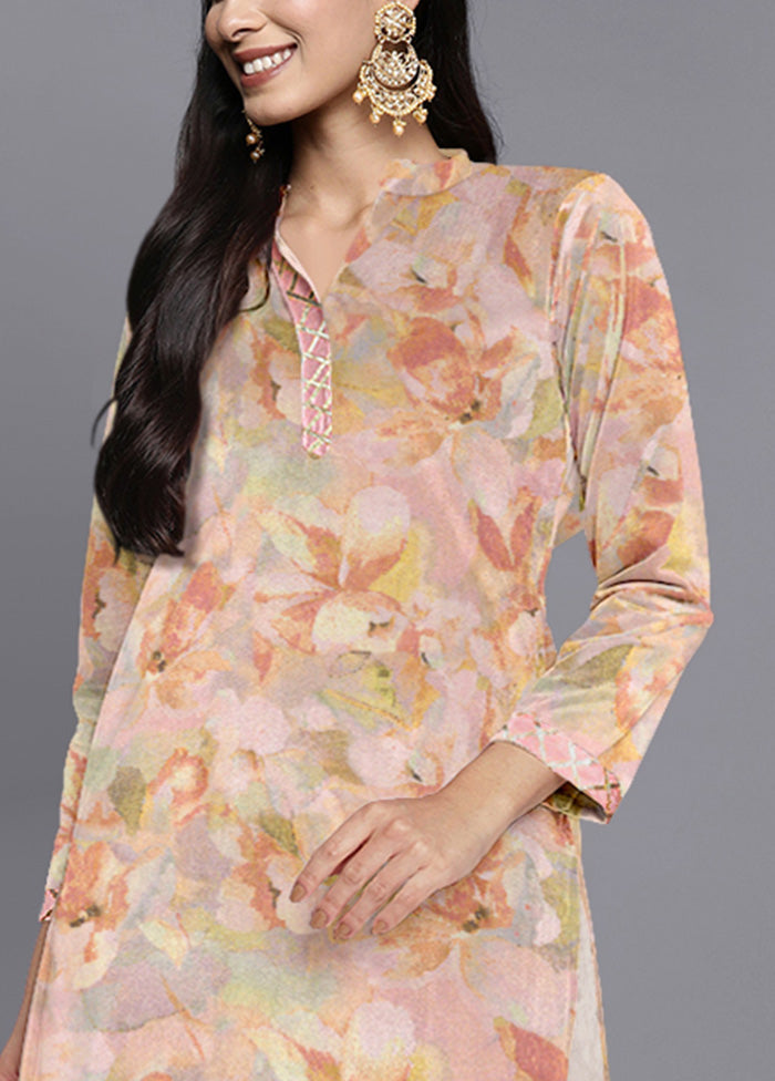 Multicolor Readymade Velvet Kurti