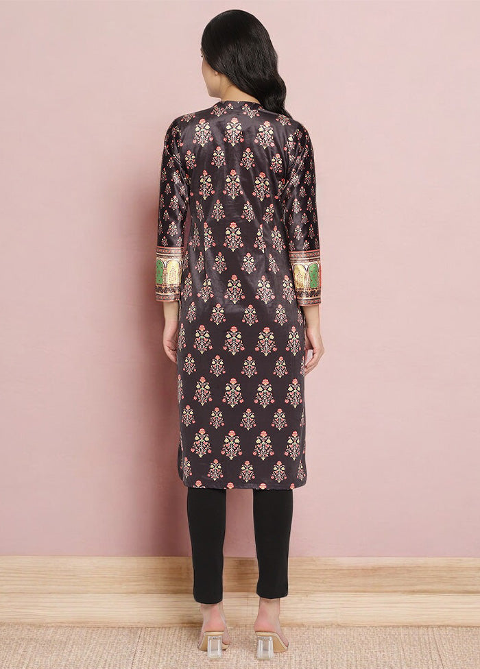 Black Readymade Velvet Kurti