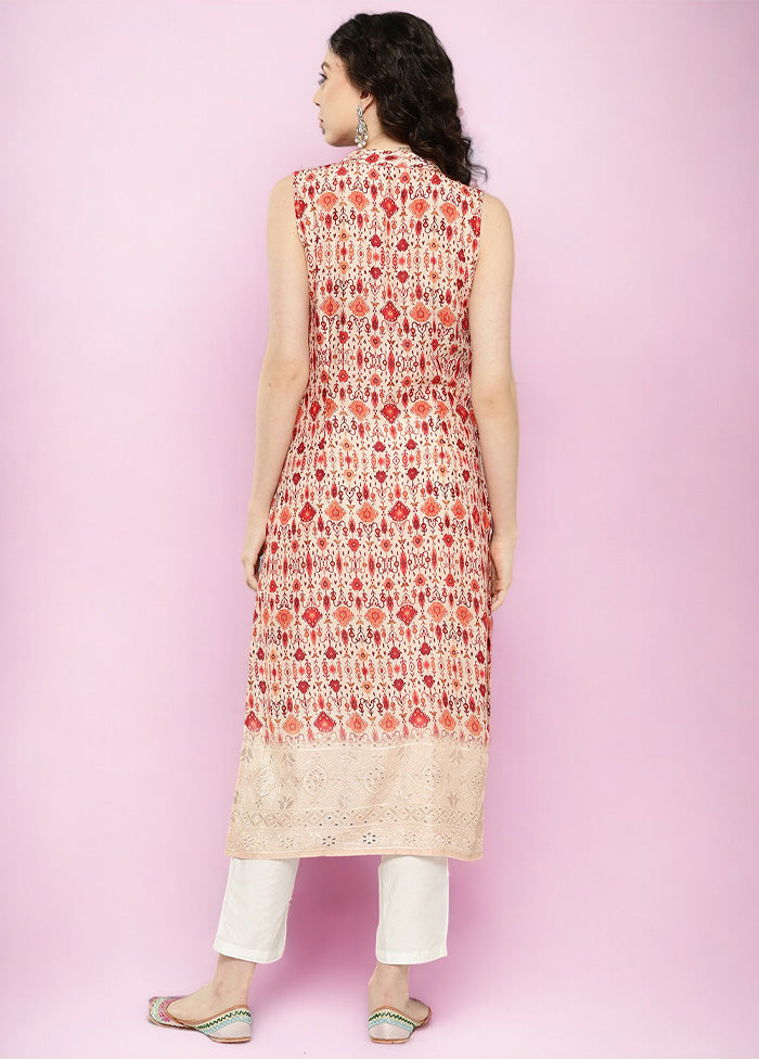 Beige Pure Readymade Viscose Kurti