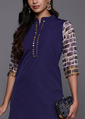 Blue Readymade Cotton Tunic