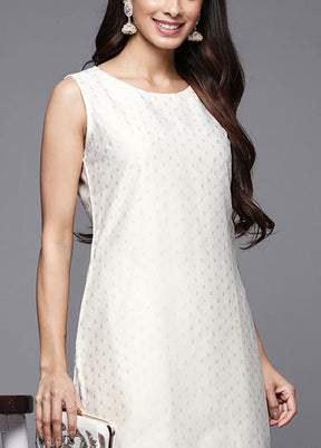 Off White Readymade Polyester Tunic