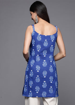 Blue Readymade Cotton Tunic