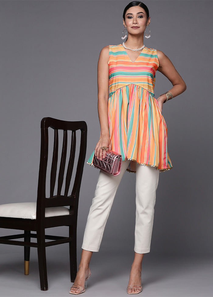 Multicolor Readymade Polyester Tunic