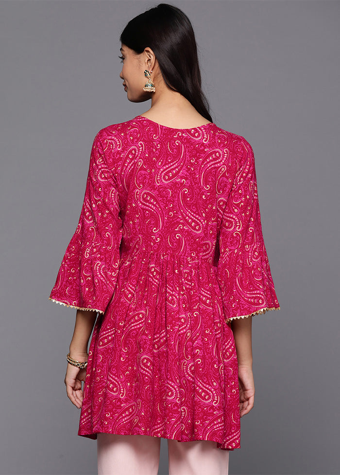 Red Readymade Viscose Tunic