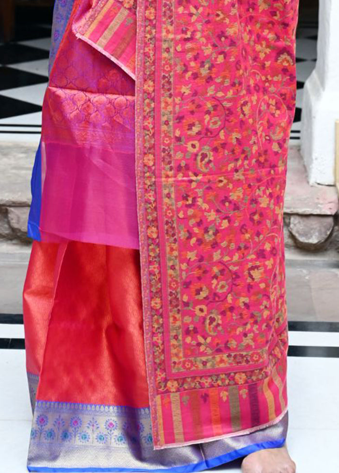 Red Silk Saree With Blouse Piece - Indian Silk House Agencies