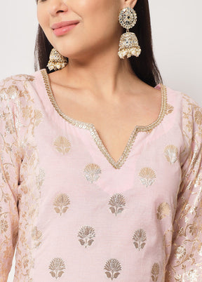 2 Pc Pink Readymade Cotton Kurti Set VDANO2903358 - Indian Silk House Agencies