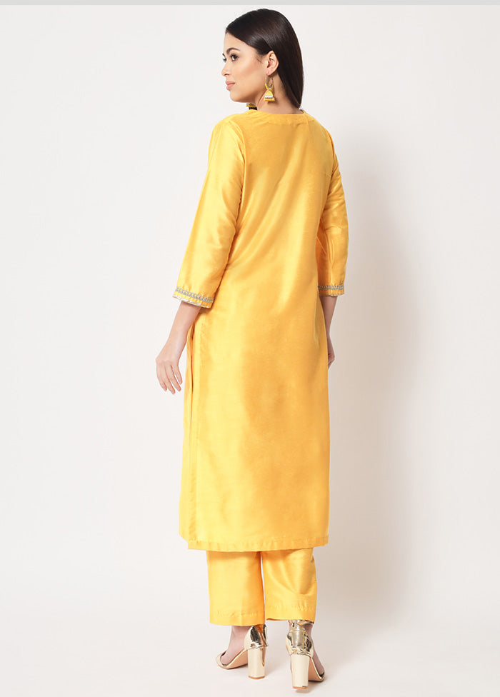 2 Pc Mustard Readymade Cotton Kurti Set VDANO2903384 - Indian Silk House Agencies