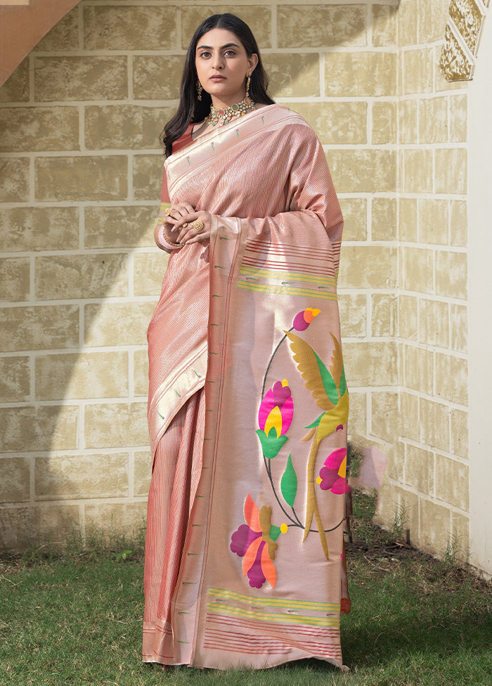 Maroon Spun Silk Saree With Blouse Piece