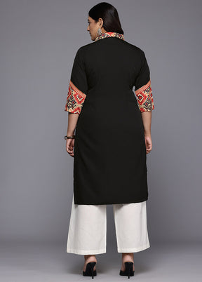 Black Readymade Silk Kurti